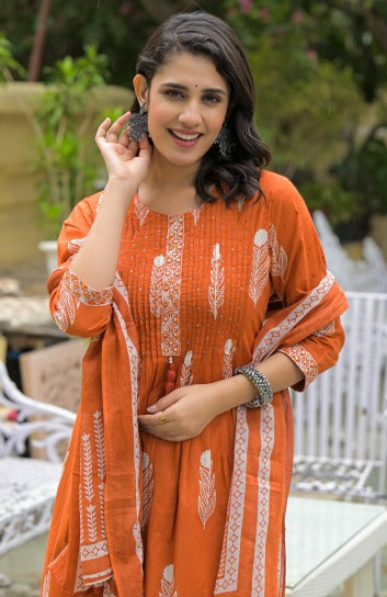 Designer cotton full suit set