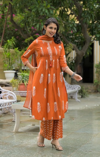 Designer cotton full suit set