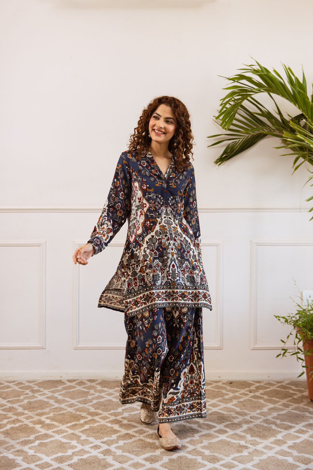 Smart smart heavy rayon kurta pant in blue