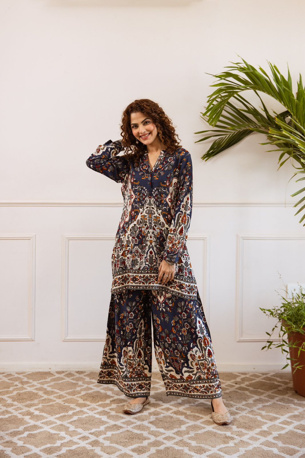 Smart smart heavy rayon kurta pant in blue