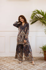 Smart smart heavy rayon kurta pant in blue