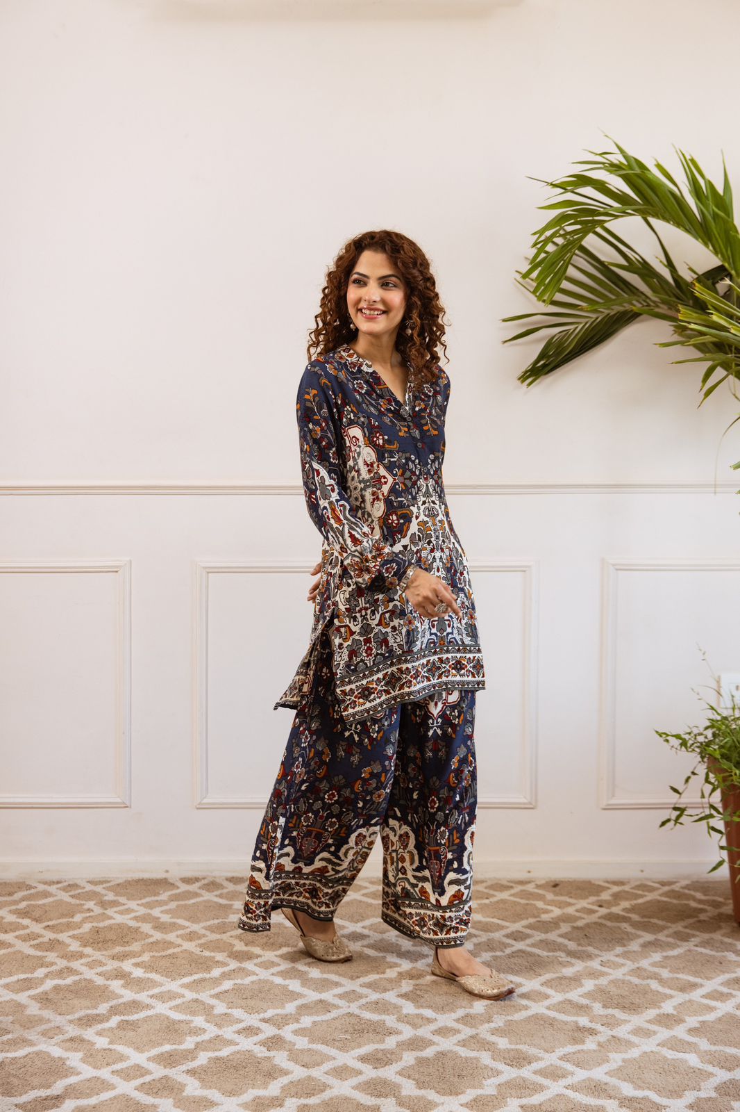 Smart smart heavy rayon kurta pant in blue