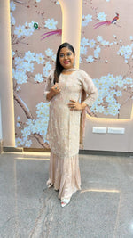 Super gorgeous n pretty pretty handwork suit set in chinon