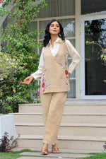 Restocked!! Wow jute cotton embroidered co ord set