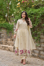 Premium Mul cotton fully embroidered full suit set