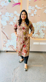 Gorgeous real mirror pure cotton Kalamkari kurta