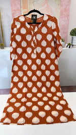 Stylish rust cotton kurta
