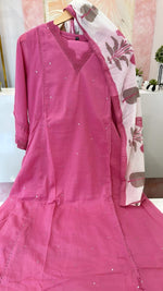 Mul cotton lining suit set paired with floral dupatta