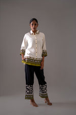 Pretty muslin lining embroidered designer co ord set