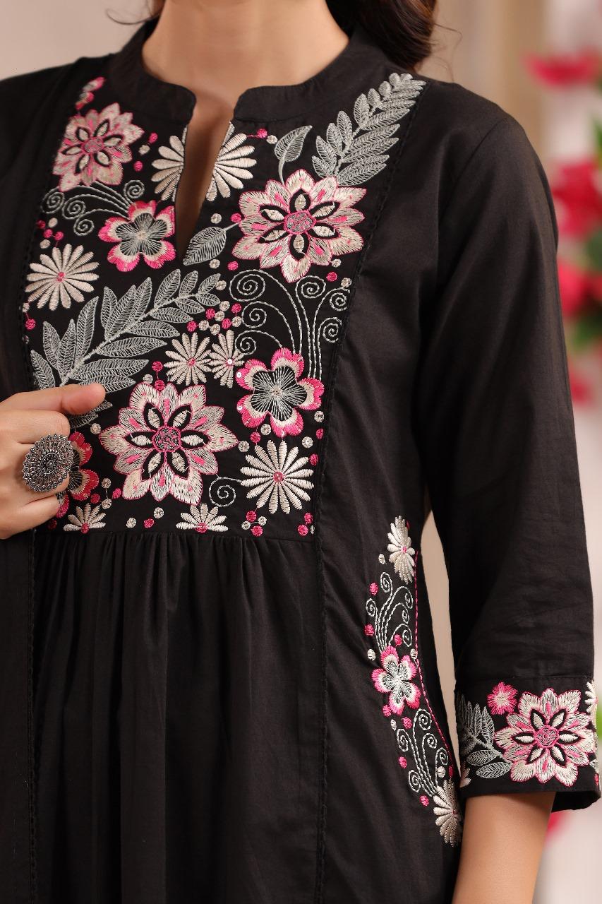 Designer pocket Mul cotton full suit set