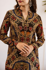 Heavy rayon beautiful co ord set in green