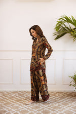 Heavy rayon beautiful co ord set in green