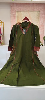 Smart cotton designer pocket suit set in pretty green