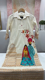 Digital printed cotton kurta and pant