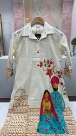 Digital printed cotton kurta and pant