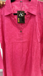 Pretty n premium cotton self top in pink