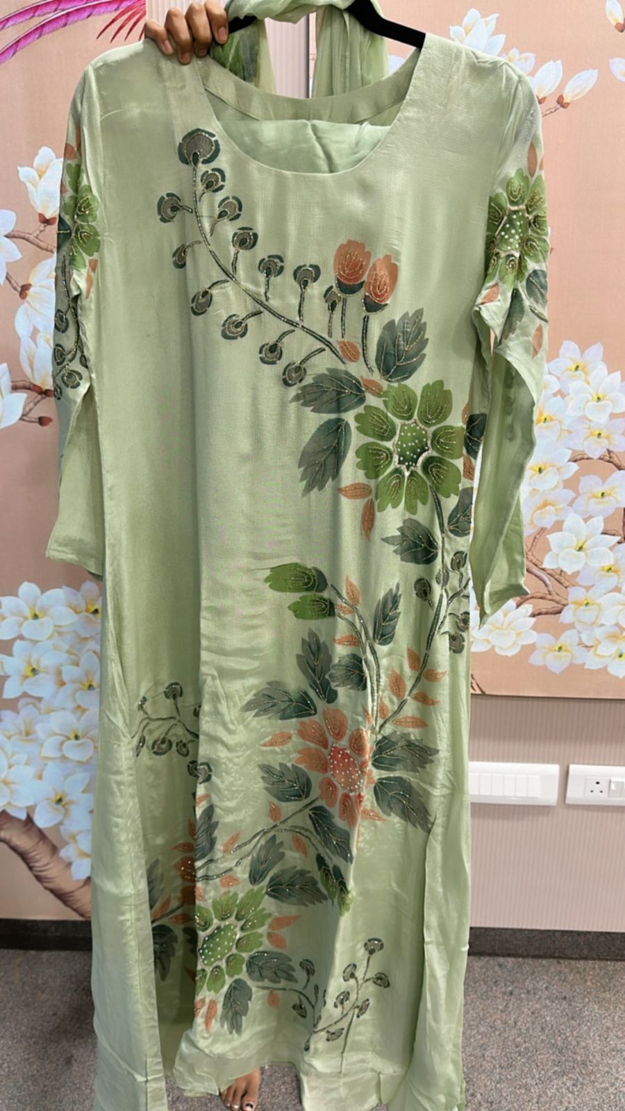 Pure chinon hand painted suit set