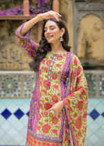 Beautiful floral pure crepe lining suit set