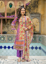 Beautiful floral pure crepe lining suit set