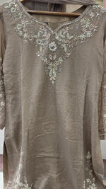 Pure chinon hand work suit set