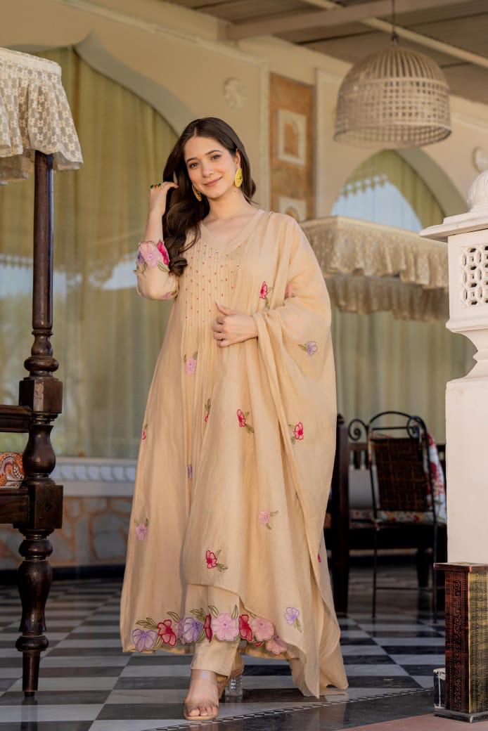 Smart Mul Chanderi suit set