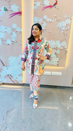 Pure crepe digital printed co ord set