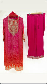 Pure chinon Zari detailing suit set