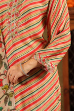 Pure Mul silk Lehariya kurta paired with shantoon bottom and a Kalamkari dupatta