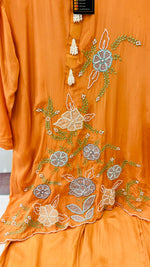 Pretty crepe pure hand work lining co-ord