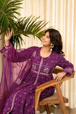 Gorgeous Jamuni Mul Chanderi suit set