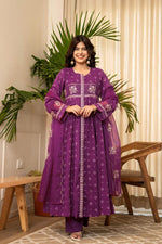 Gorgeous Jamuni Mul Chanderi suit set