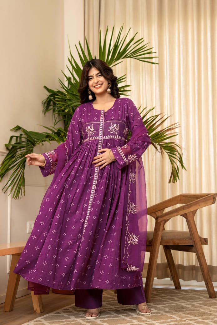 Gorgeous Jamuni Mul Chanderi suit set