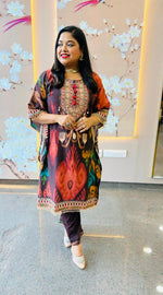 Pure cotton Patola kaftan with beautiful embellishment