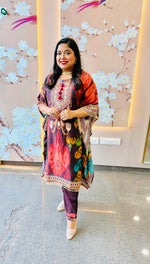 Pure cotton Patola kaftan with beautiful embellishment