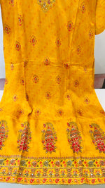 Beautiful Dola silk suit set with hand work