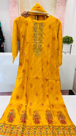 Beautiful Dola silk suit set with hand work