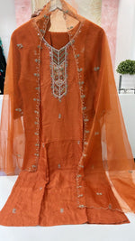 Beautiful russian silk suit set with hand work