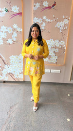 Gorgeous hand work pure Mul silk lining co ord set