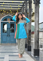 Gorgeous Mul silk chequered co ord set