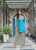 Gorgeous Mul silk chequered co ord set