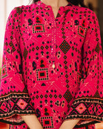 Smart embellished Rani pink pear detailing co ord set