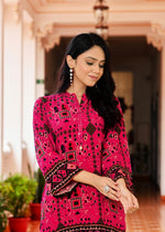 Smart embellished Rani pink pear detailing co ord set