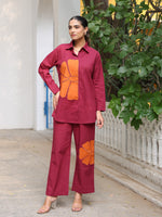 Pure cotton appliqué work co ord