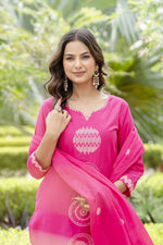 Pure cotton fully embroidered suit set