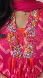 Restocked!Must have pure chinon V neck suit set