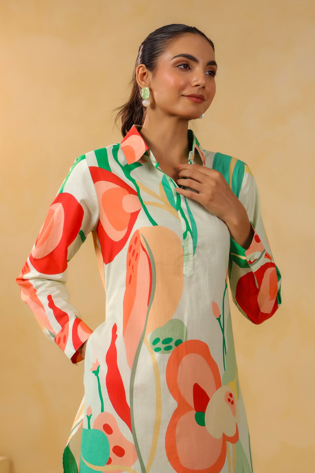 Smart digital printed pockets co ord