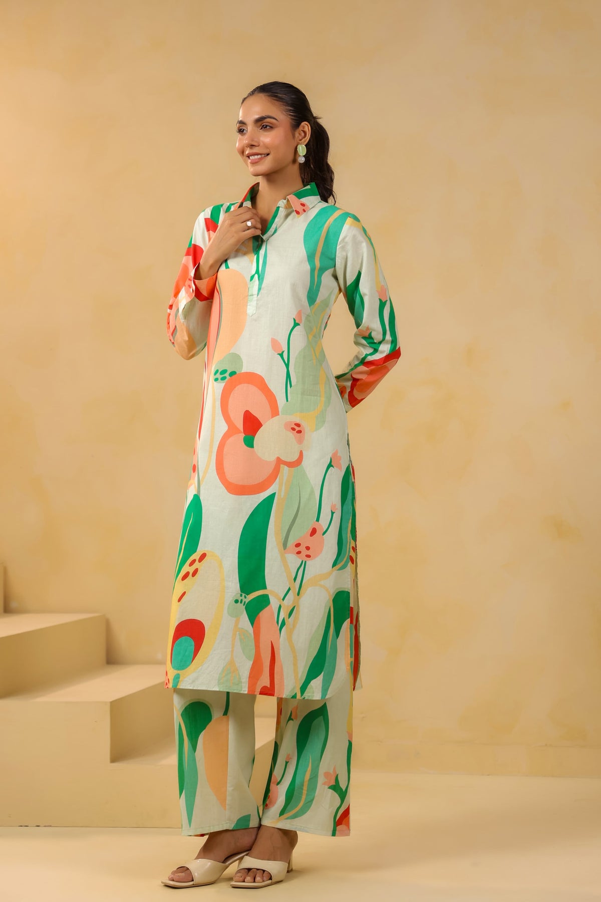 Smart digital printed pockets co ord