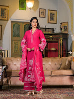 Beautifully embroidered cotton suit set