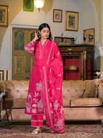 Beautifully embroidered cotton suit set