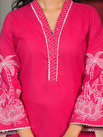 Beautifully embroidered cotton suit set